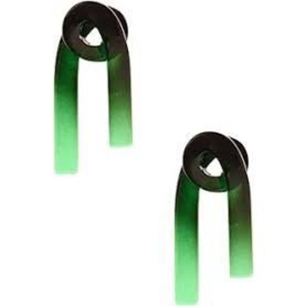 Wicked x 8 Other Reasons Eyes Open Stud Statement Earrings Green Artsy Ribbon
